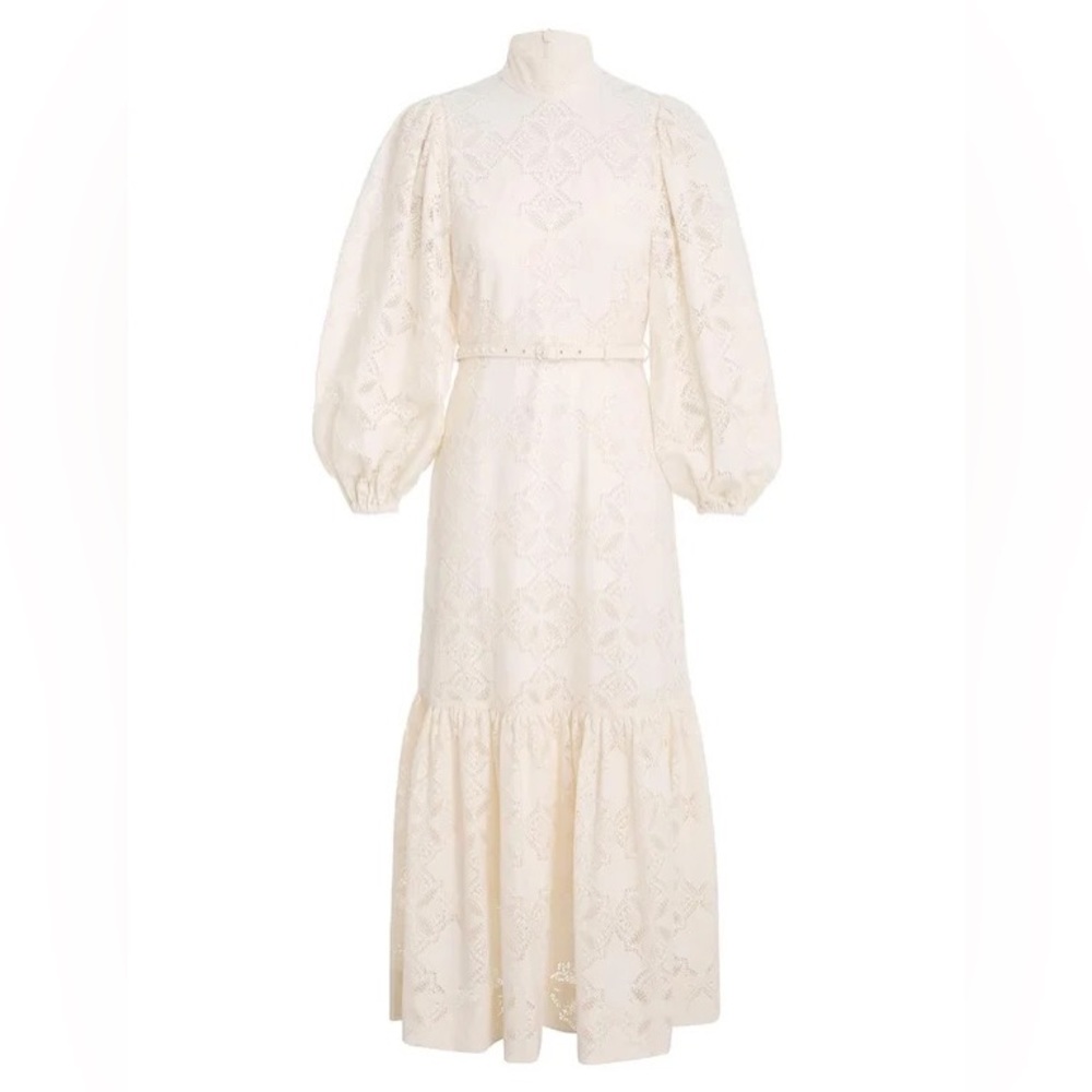Zimmermann Rhythmic High Neck Lace Midi NWT Size 1